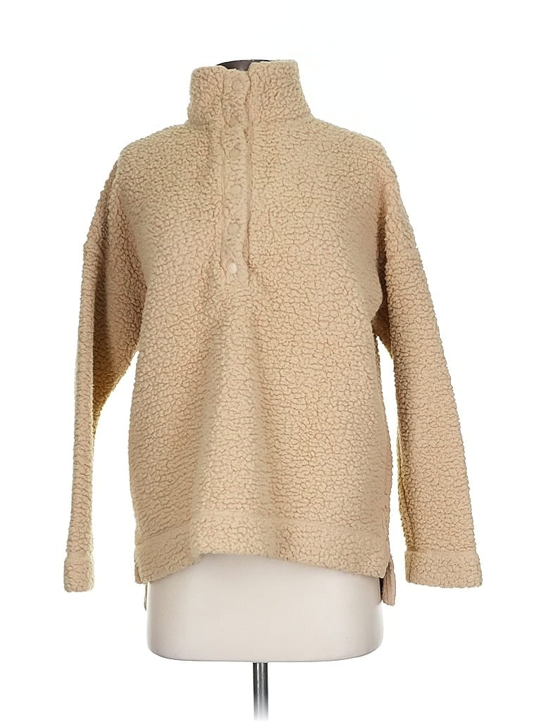 Pre-owned Aerie Fleece Jacket In Brown