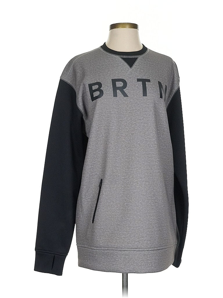 Burton Durable Goods 100% Polyester Gray Sweatshirt Size S - photo 1