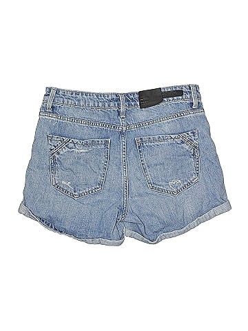 Buckle Black Denim Shorts (view 2)