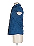 Akris Punto 100% Baumwolle Polka Dots Blue Short Sleeve Blouse Size 4 - photo 5