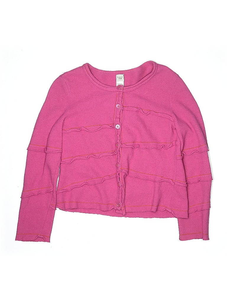 Pre-owned Garnet Hill Kids' Cardigan Sweater In Pink