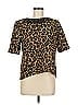 St. John Animal Print Black Short Sleeve Blouse Size 8 - photo 1