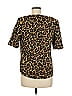 St. John Animal Print Black Short Sleeve Blouse Size 8 - photo 2