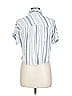 Aeropostale 100% Rayon Stripes Blue Short Sleeve Button-Down Shirt Size L - photo 2