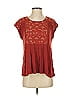 Akemi + Kin Red Burgundy Short Sleeve Top Size XS - photo 1