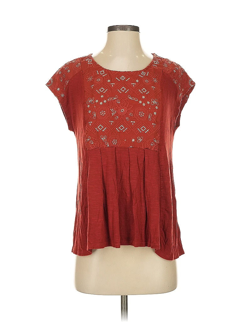 Akemi + Kin Red Burgundy Short Sleeve Top Size XS - photo 1