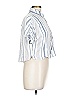 Aeropostale 100% Rayon Stripes Blue Short Sleeve Button-Down Shirt Size L - photo 3