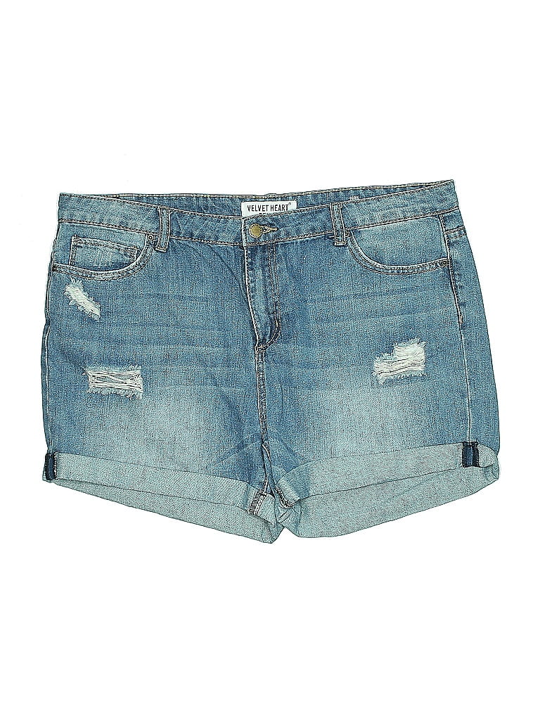Velvet Heart Blue Denim Shorts Size 31 waist - photo 1