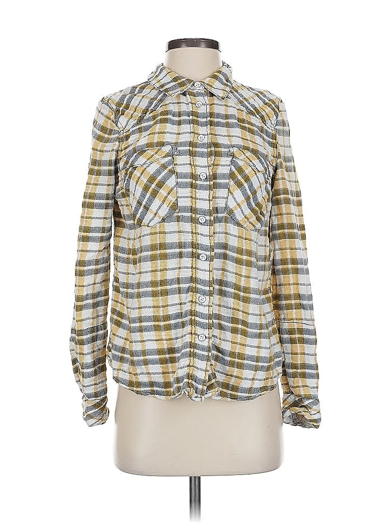 Click to view more detailed imagery on our partner's website Pre-owned Free People Long Sleeve Button Down Shirt In Yellow