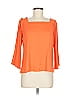 IMAN Orange 3/4 Sleeve Top Size M - photo 1