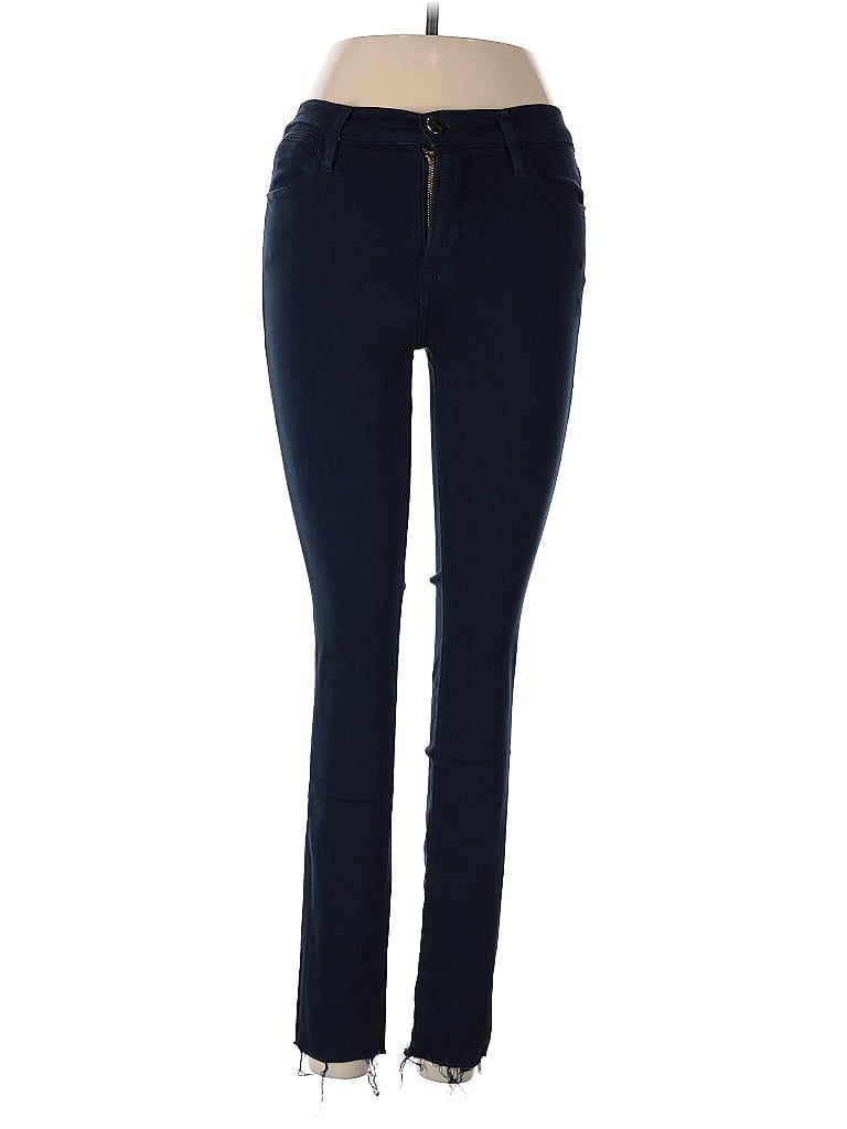 FRAME Denim Solid Blue Jeans Size 27 waist - photo 1