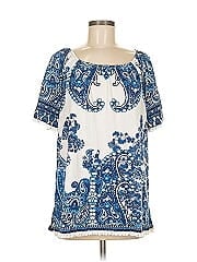 Susan Graver Short Sleeve Blouse