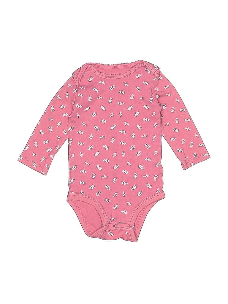 Just One You Made by Carter's 100% Cotton Pink Long Sleeve Onesie 3-6 MO / 6 MO - photo 1