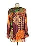 Susan Graver 100% Polyester Paisley Purple Long Sleeve Blouse Size S - photo 2