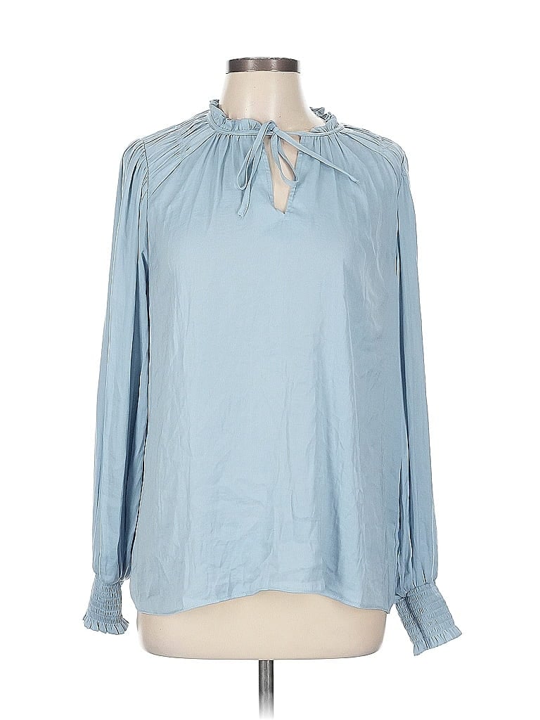 Pre-owned Rachel Rachel Roy Long Sleeve Blouse In Blue