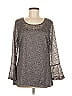 Isaac Mizrahi LIVE! Gray 3/4 Sleeve Top Size M - photo 1