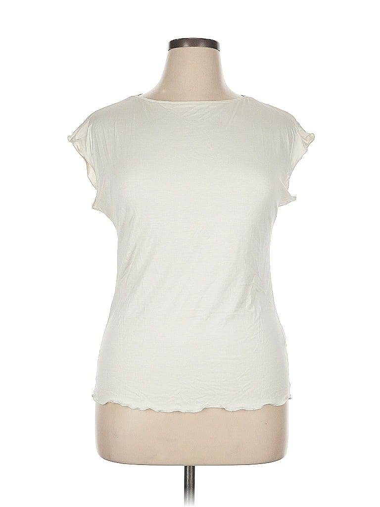 Armani Collezioni Ivory Sleeveless T-Shirt Size 14 - photo 1