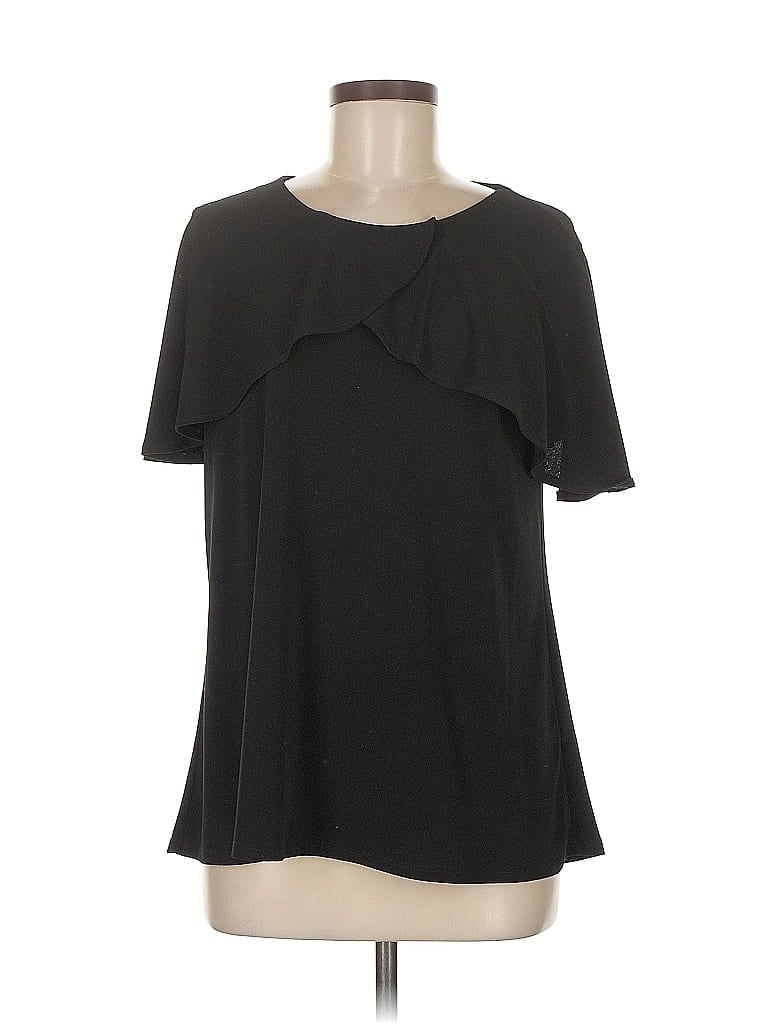 Chaus Black Short Sleeve Top Size M - photo 1