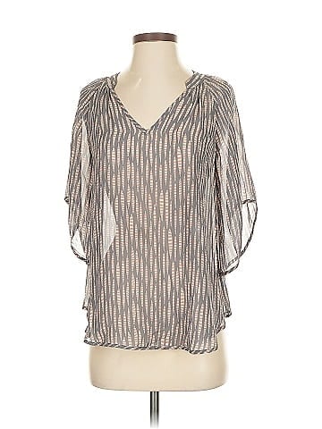 Fei 3/4 Sleeve Silk Top (view 1)