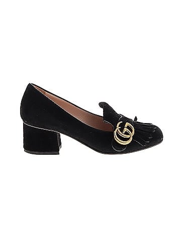 Gucci Suede Marmont Fringe Heels (view 1)