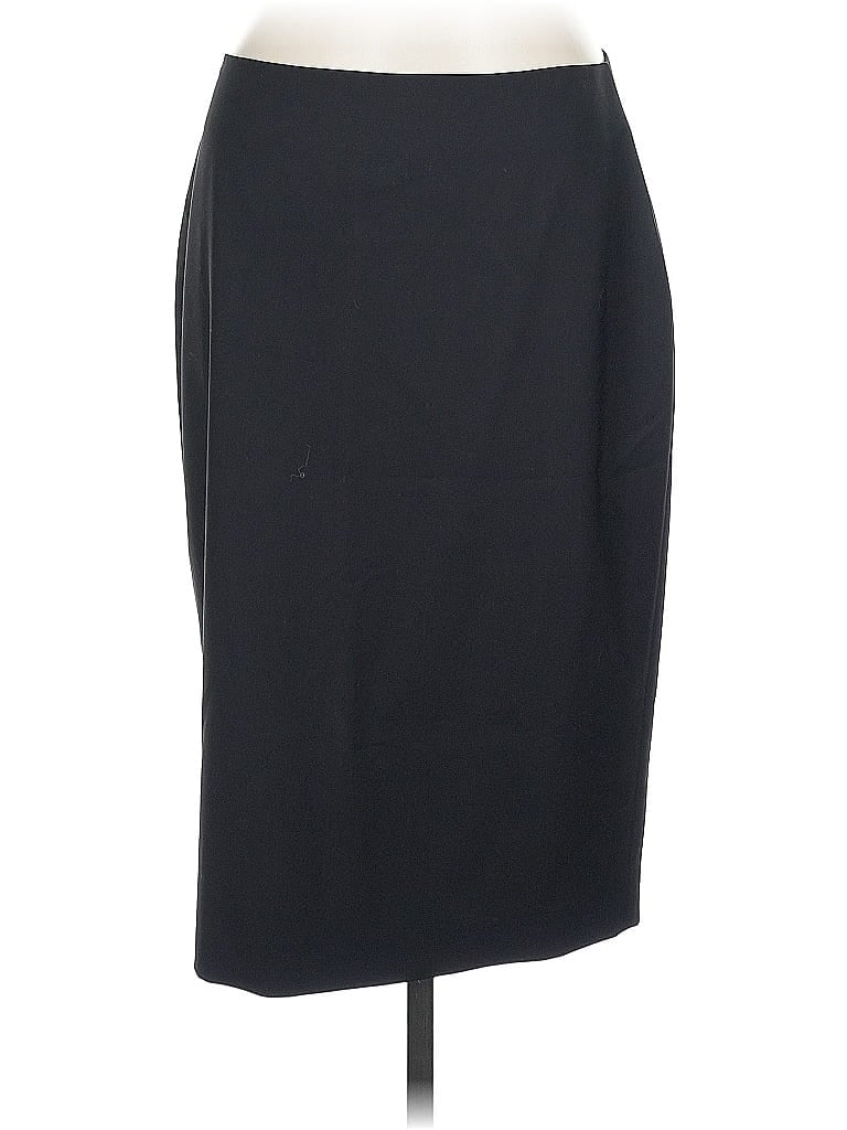 Pre-owned Theory Wool Skirt In Black