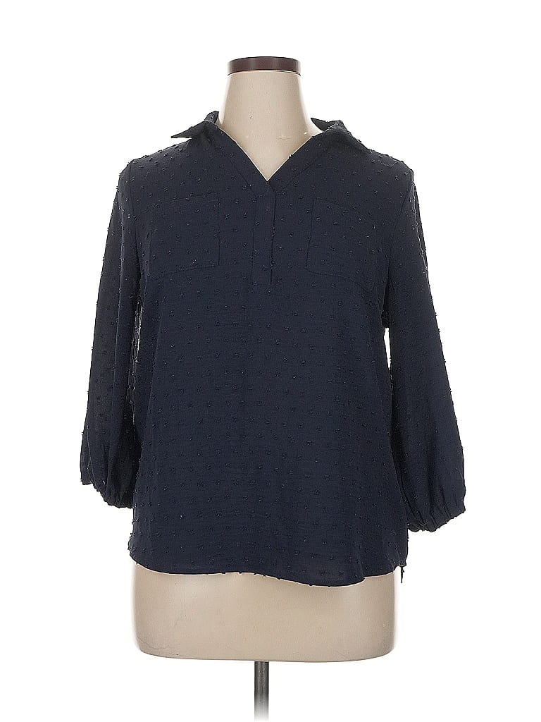 Pre-owned Papermoon 3/4 Sleeve Blouse In Blue