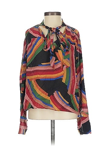 Alice + Olivia Long Sleeve Silk Top (view 1)
