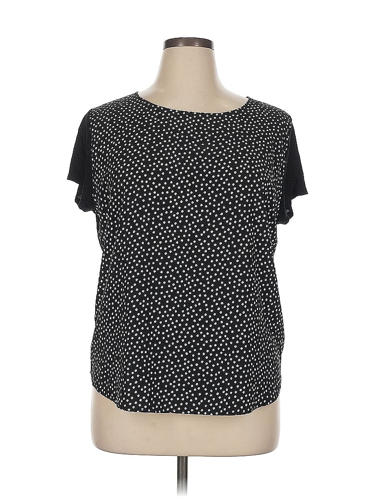 Pre-owned Ann Taylor Factory Short Sleeve T-shirt In Black