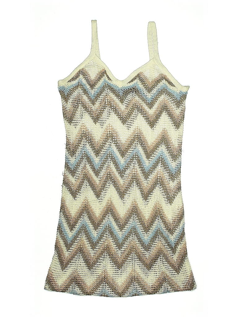 Almost Famous 100% Acrylic Chevron-herringbone Ivory Swimsuit Cover Up Size XL - photo 1