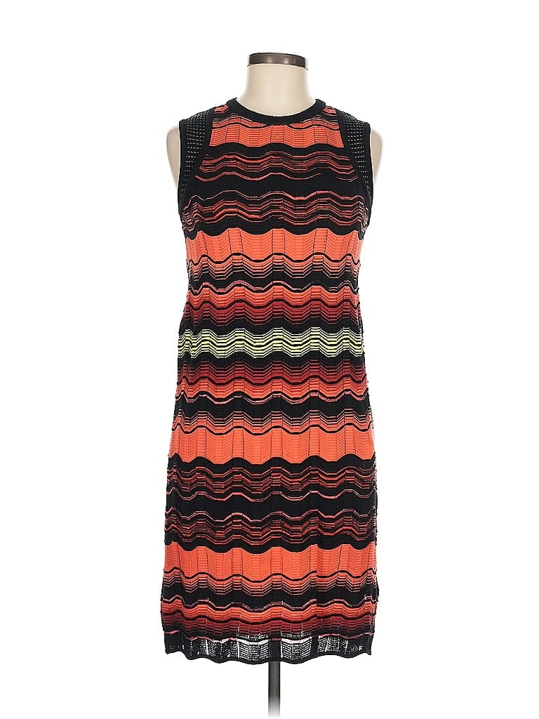 M Missoni Chevron-herringbone Orange Black Cocktail Dress Size 8 - photo 1