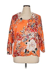 St. John 3/4 Sleeve Silk Top