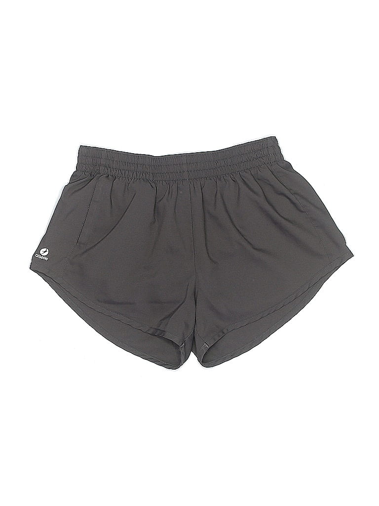 Oiselle 100% Polyester Solid Gray Athletic Shorts Size 4 - photo 1