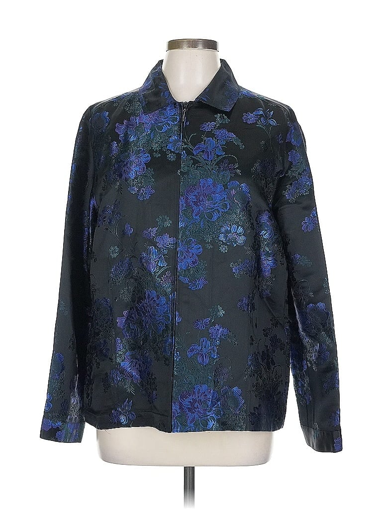 Chico's Design Print Blue Jacket Size L - photo 1