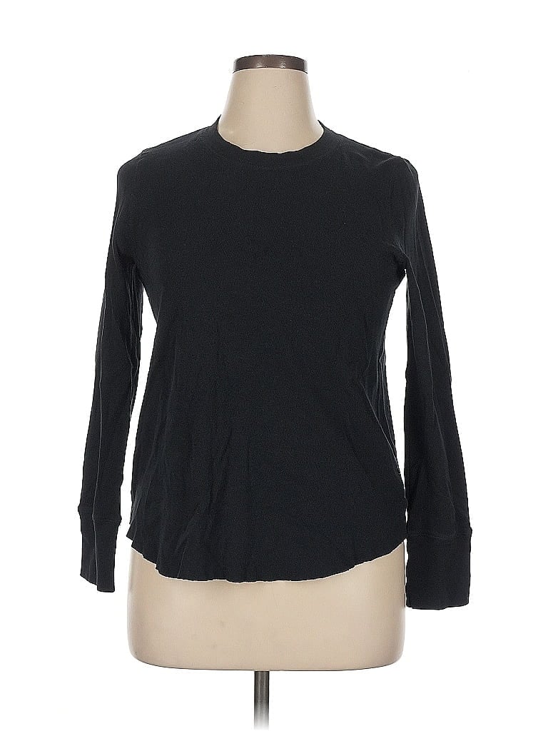 Pre-owned Aerie Long Sleeve T-shirt In Black