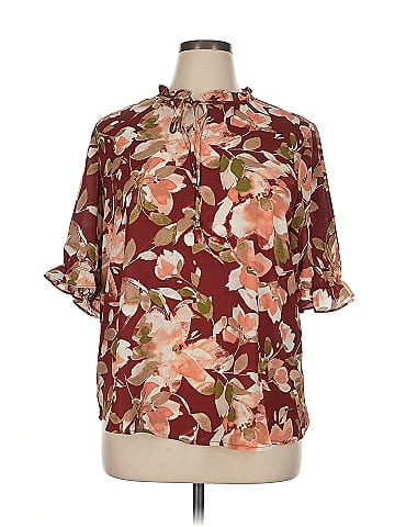 Anne Klein Short Sleeve Blouse (view 1)