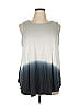 Terra & Sky 100% Cotton Gray Sleeveless T-Shirt Size 1X - photo 1