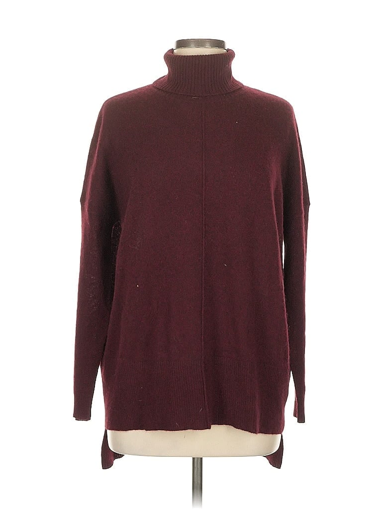 C by Bloomingdales 100% Cashmere Burgundy Cashmere Pullover Sweater Size M - photo 1