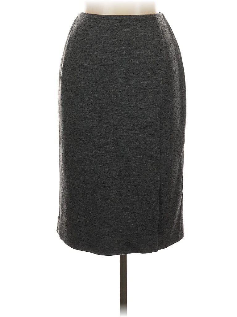 Pre-owned Worth Wool Skirt In Gray