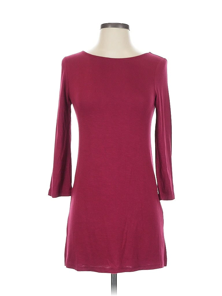 White House Black Market 3/4 Sleeve T-shirt In Burgundy