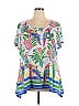 Ruby Rd. Tropical White Short Sleeve T-Shirt Size 2X - photo 1