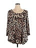JM Collection Brown 3/4 Sleeve T-Shirt Size 2X - photo 1