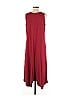 LOGO by Lori Goldstein Solid Burgundy Casual Dress Size M - photo 2