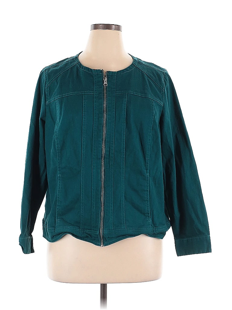 Cj Banks Teal Jacket Size 1X - photo 1