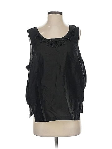 Tabi Black Sleeveless Blouse with Beading (view 1)