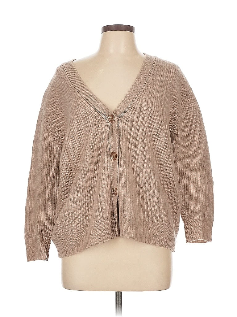 Quince 100% Cashmere Tan Cashmere Cardigan Size L - photo 1