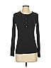 Magaschoni Black Long Sleeve Henley Size S - photo 1