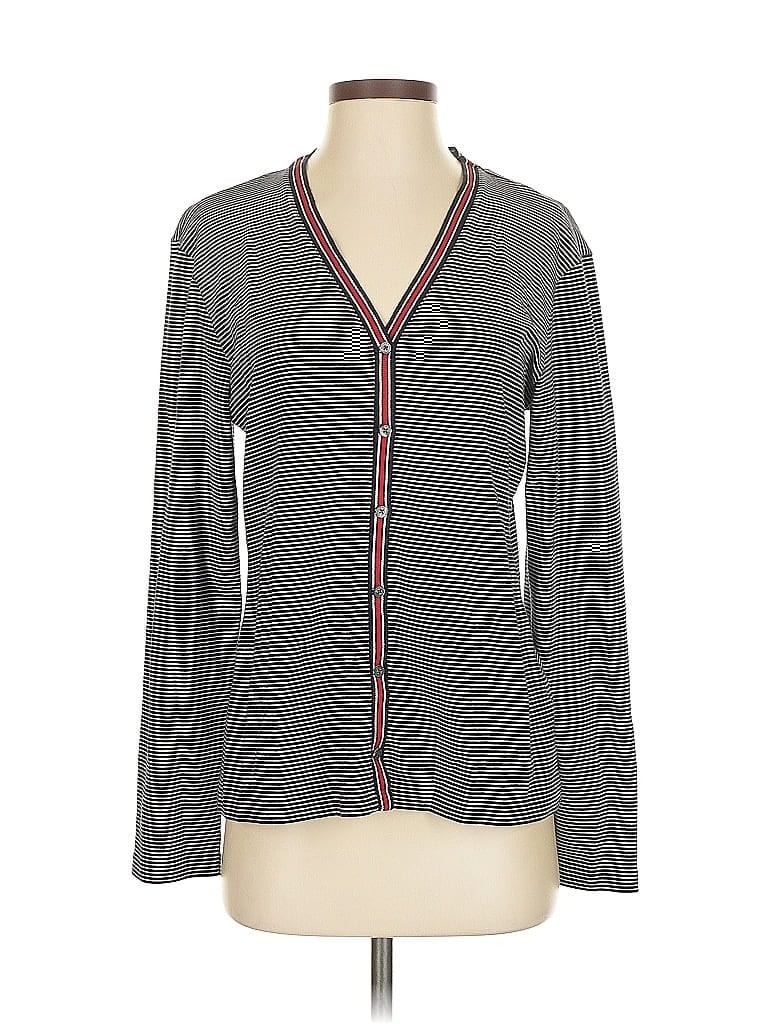Pre-owned Tommy Hilfiger Cardigan Sweater In Gray
