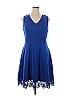 Donna Ricco Blue Cocktail Dress Size 16 - photo 1