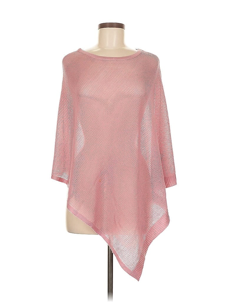 IMAN 100% Acrylic Pink Poncho Size M - photo 1