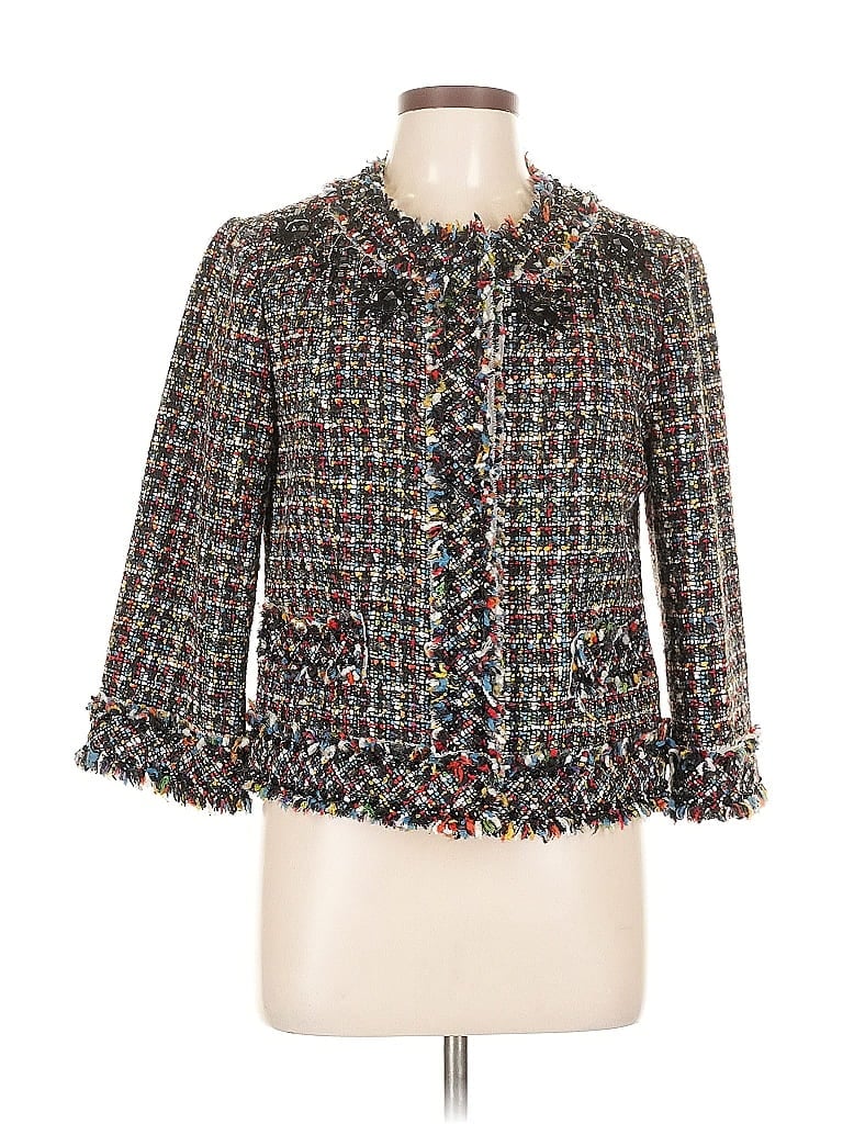 Magaschoni Tweed Black Jacket Size 12 - photo 1